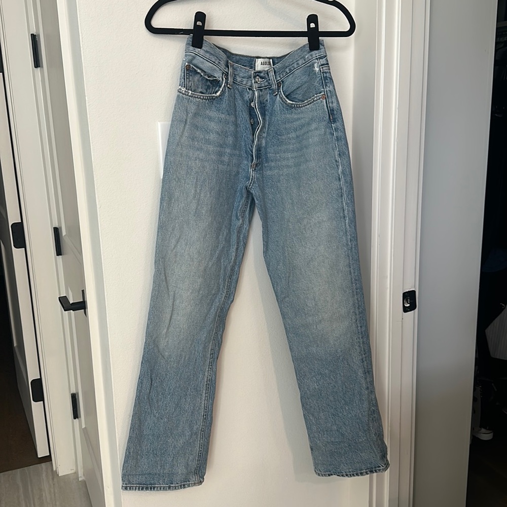 Women’s Agolde jeans • size: 27 • relaxed boot cut • 4 button fly